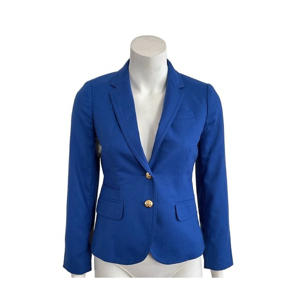100% Wool Schoolboy Blazer J. Crew Blue Long Sleeve Gold Buttons 2P - Picture 4 of 14